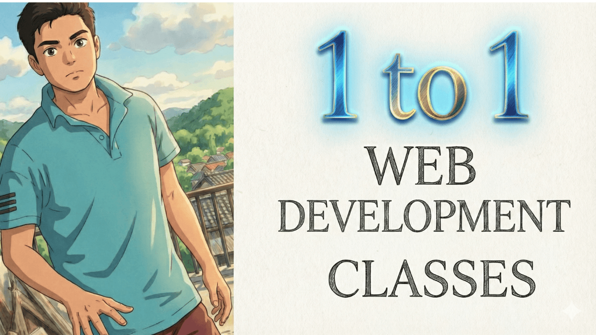 1 से 1 ऑनलाइन वेब डेवलपमेंट कोचिंग